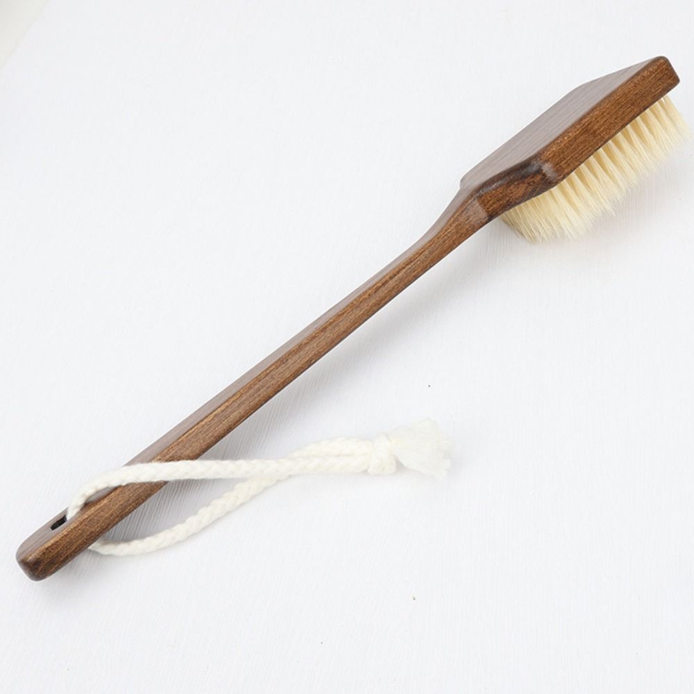 Ergonomic Long Handle Hair Brush Wood Bath Brush Scrubbing Brush Shower Back Scrub  Skin Cleanser
