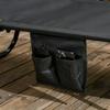 Set of Two Folding Sun Loungers. with Adjustable Backs and Sun Canopies - Black