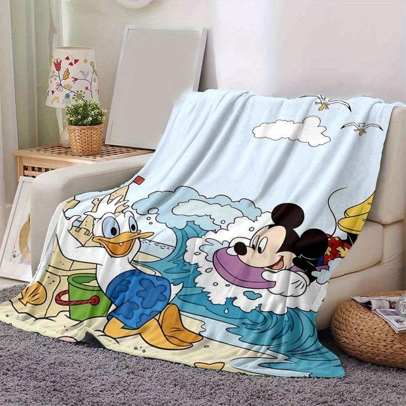 

1 шт. Пляжное одеяло Микки Маус и Дональд Дак, Декор для дома Disney, Диван, Софа, Спальня, Гостиная, Путешествия, Кемпинг, Автомобиль, Подарок для улицы 80cmx120cm