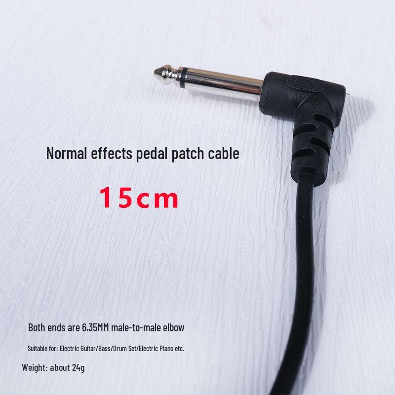 JOYO Electric Guitar & Bass Audio Cable - Black Leather Braided, Noise Reduction Connection