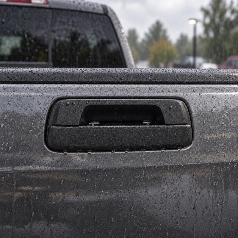 Replacement Rear Gate Handle Assembly for Worn or Broken Handles with Mounting Plate, Return Spring, and Linkage
