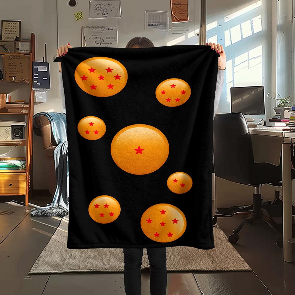 Coperta in Flanella con Stampa Personaggi Dragon Ball, Alta qualità Confortevole per Tutte le Stagioni, Arredamento per la Casa, Calore e Comfort, Perfetta per Regali di Natale