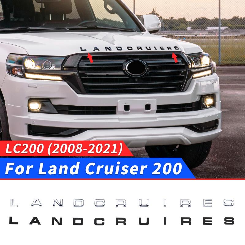 For Toyota Land Cruiser 200 Cover Letter Sticker LC200 2021 Engine Cover Decoration Land Cruiser Logo Modification Accessories