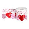 Valentines Day Themed Heart Decorative Border Sticker Roll for Bulletin Board Self-Adhesive Bulletin Trim Border Decors