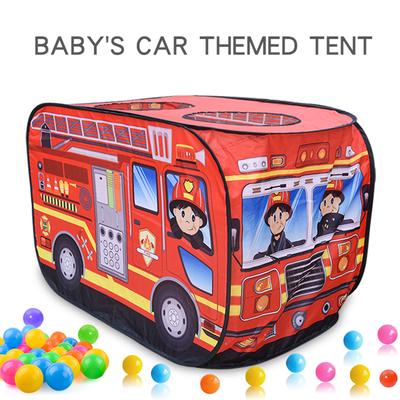 Kids Children Tent Popup Play Tent Toy Garden Lawn Foldable Playhouse Fire Truck Game House Bus Tent Indoor Outdoor Game