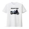 T-shirt Moto Zzr1100 Moto Biker Col Rond Lavage Vintage Homme Décontracté Polyvalent Graphique Élégant Respirant Unisexe