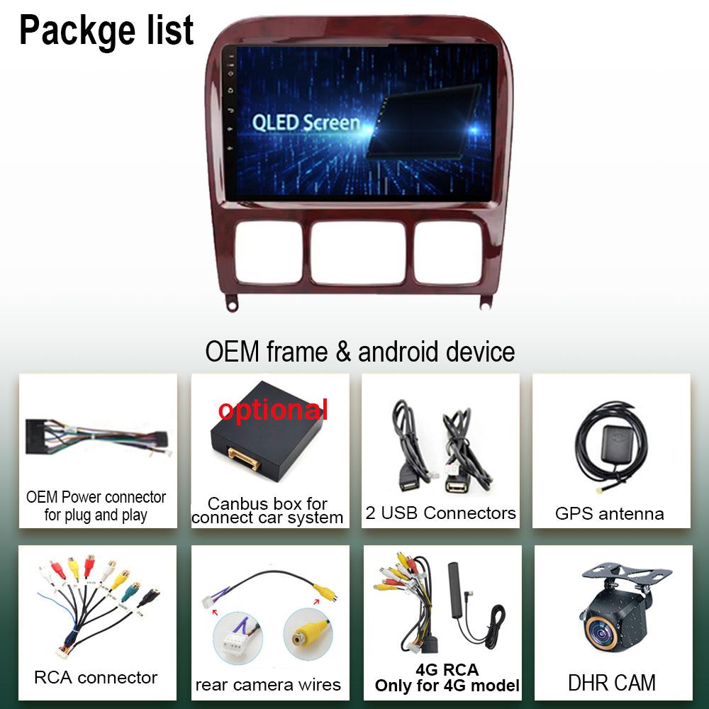 For Mercedes Benz S-Class S Class W220 VV220 1998 - 2005 Android 14 Video Multimedia Car Navigation 5G NO 2DIN DVD Carplay 5G