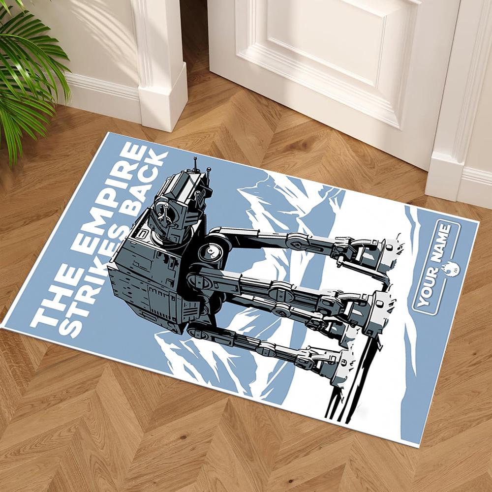 Star Wars Customize Your Name Area Rug Perfect for Balcony Dormitory Bedrooms Playrooms Anti-slip Rug Anime Office Decor Gift for Festivals