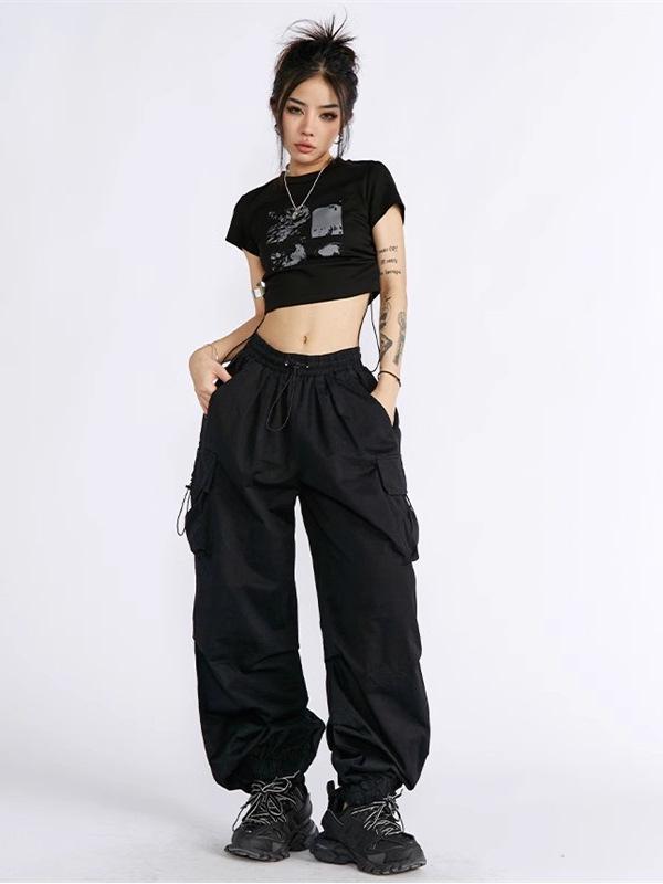 Trendy High Waist Loose Cargo Joggers for Women