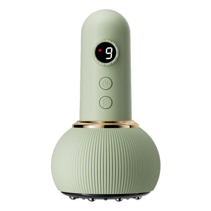 Wireless Electric Cupping & Scraping Massager Heating Red Light Body Massager with Massage Oil and Meridian Chart