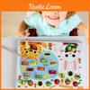 Wooden Educational Fishing Game With Cognitive Blocks For Baby Development
