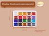 12/20/24/60 Color Solid Watercolor Paint Set Metallic Glitter Pearlescent Watercolor Pigments for Drawing Art Paint Supplies