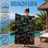 Boca Football Club Printed Microfiber Beach Towel, Soft And Absorbent, Quick-Dry, Ideal for Summer Travel, Beach Essential, Swimming Pool
