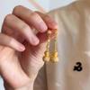 Vintage Exquisite Diamonds Inlaid Gourd Earrings for Women Exquisite Autumn and Winter Style Classic Earring Banquet