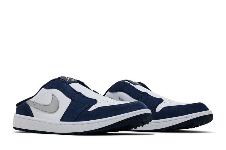 Men's Mules Nike Jordan 1 Mule Golf Midnight Navy White/Midnight Navy/Metallic Silver