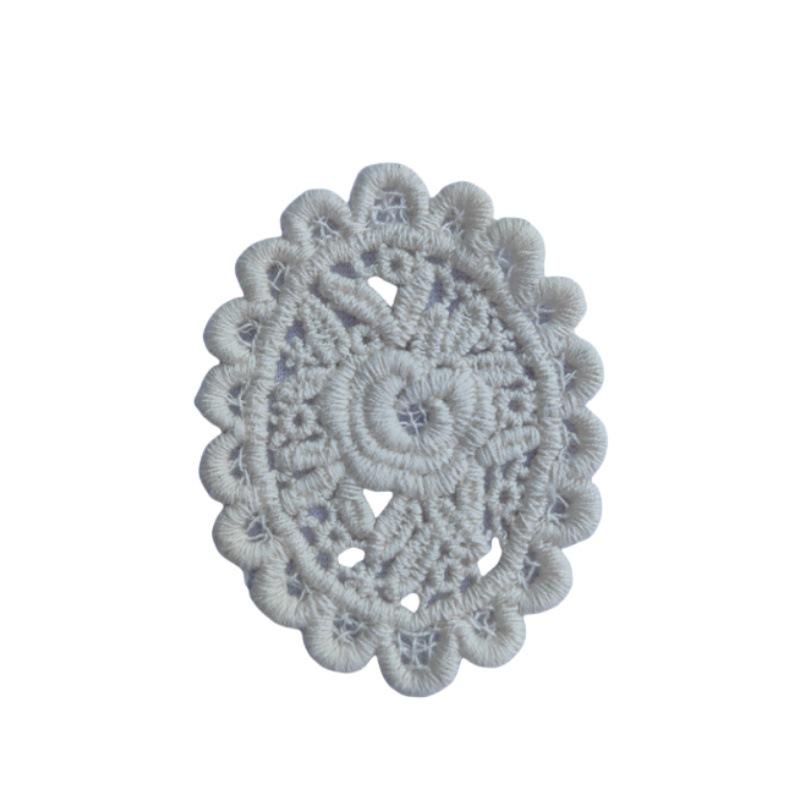 Écusson Brodé Abricot: Fil de coton ovale pour vêtements d'enfants DIY, Accessoires de dentelle faits main