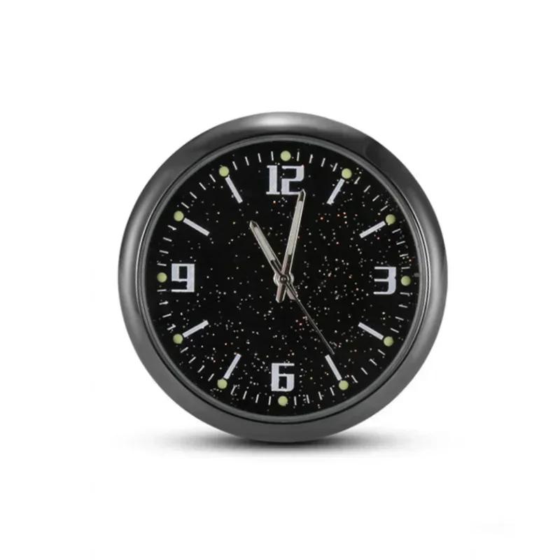 Luminous Car Clock Automobiles Internal Stick-On Watch Mechanics Quartz Clocks Auto Ornament 40mm Mini Digital Clock