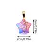 Gold-Wrapped Crystal Star Pendant Necklace, 2cm Jade Charm, Ins Style Fashion Accessory