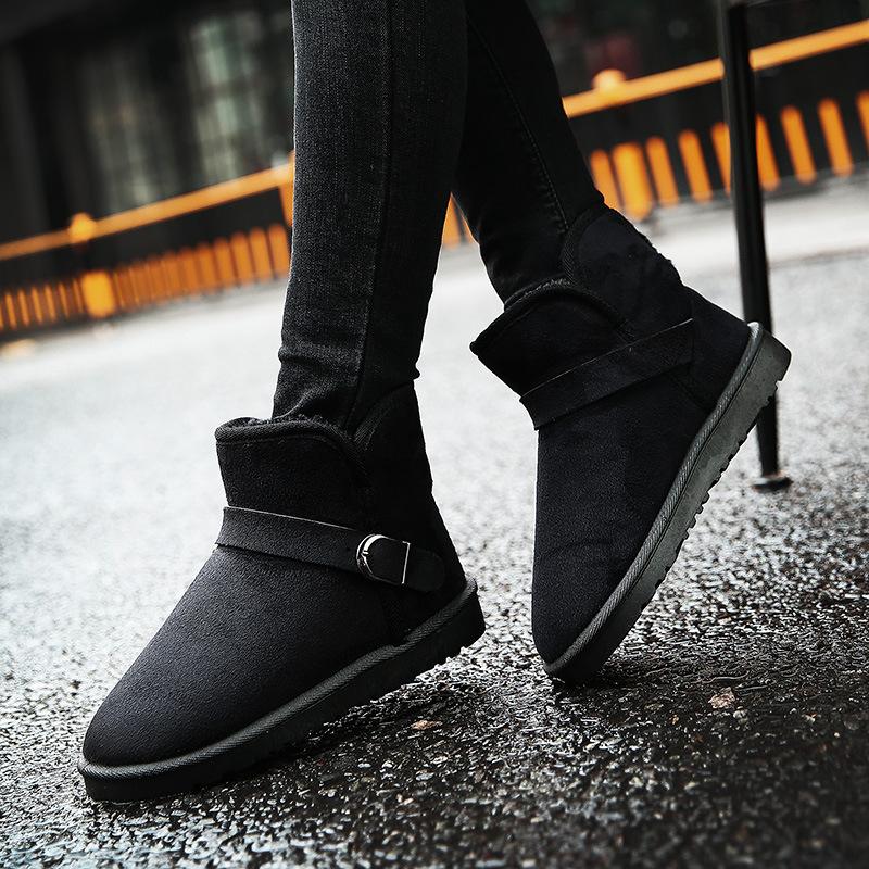 Thick-soled snow boots women's 2025 new winter thickened velvet short boots warm bread non-slip cotton shoes