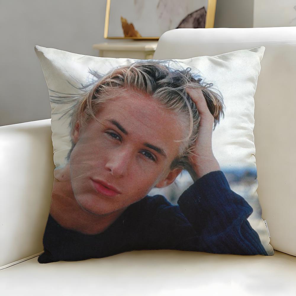Popular Actor Ryan Gosling Cushion Cover Soft  EasyWash Pillow Case  Versatile for Couch Bed Travel and Office