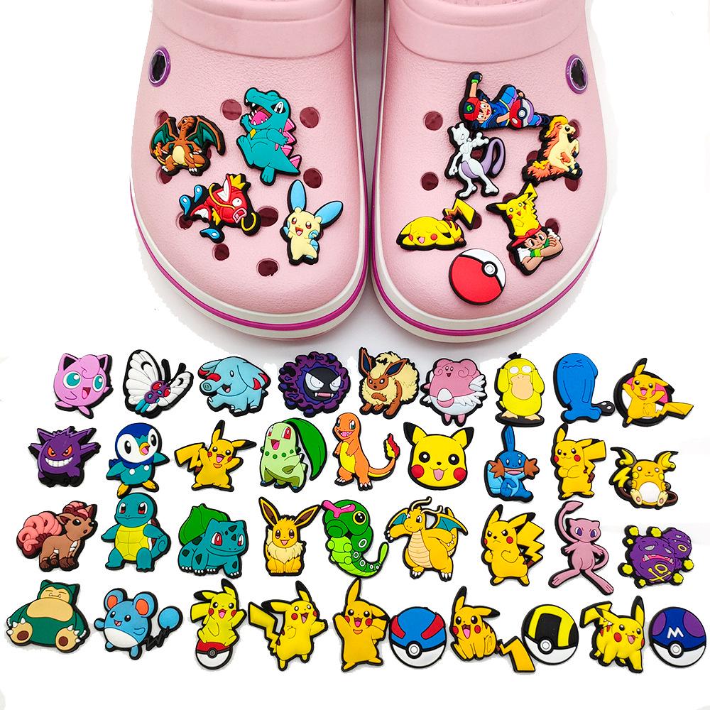 Pikachu Pokémon Série Crocs přívěsky - Roztomilé kreslené ozdoby na boty