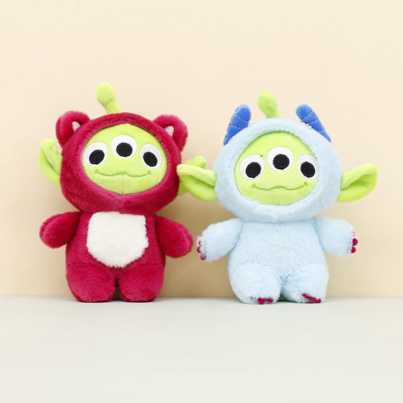 Adorable Three-eyed Monster Plush Toy Cute Keychain With Soft Short Plush