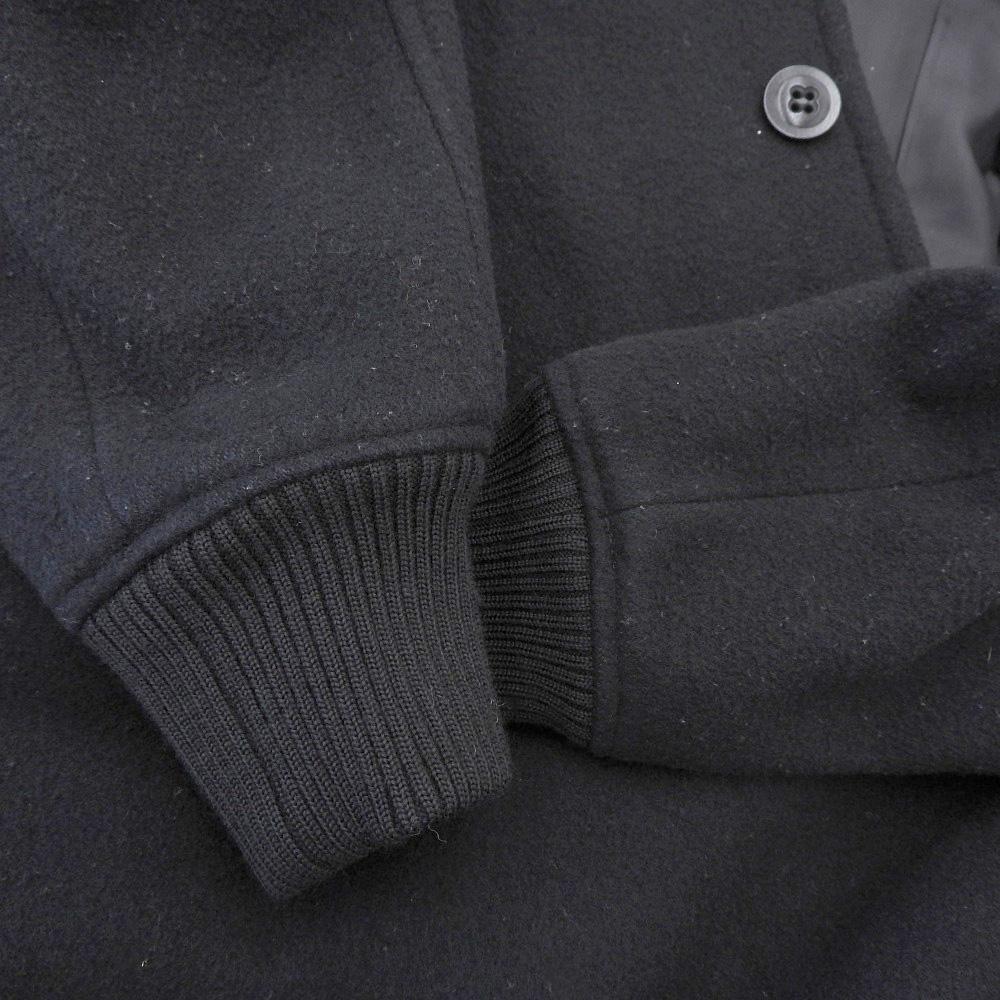 Y's Wool Melton Rib Coat Women's Black 1 YK-C10-109 17AW coat 1 blackUsed