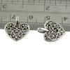 50 szt. Tybetańskie Srebro Filigranowe Zawieszki w Kształcie Serca DIY Tworzenie Biżuterii