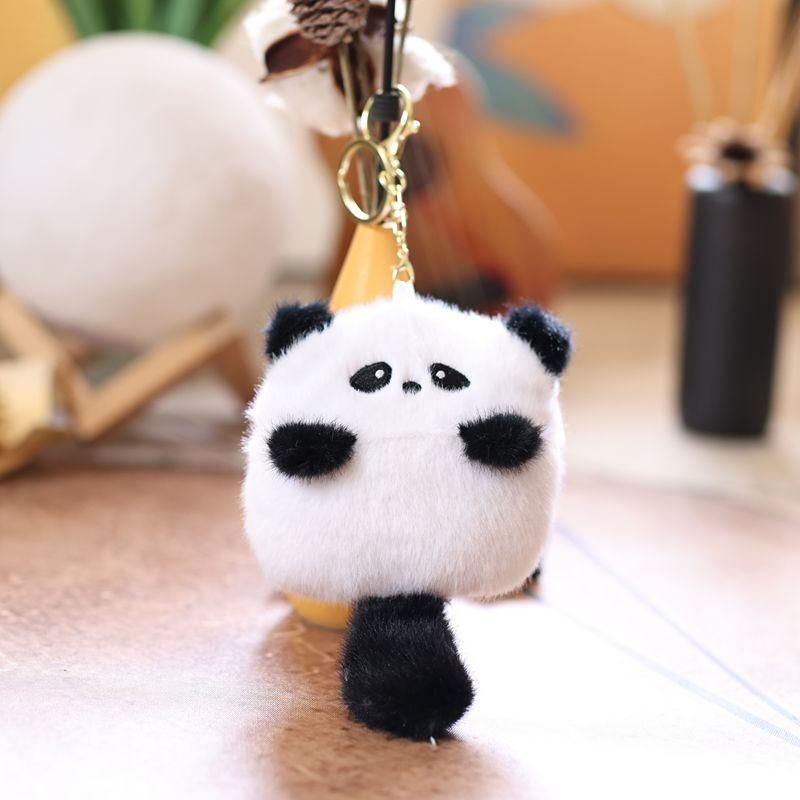 Panda Capybara Plush Keychain Animal Pendant Soft Stuffed Doll Kids Toy Gift