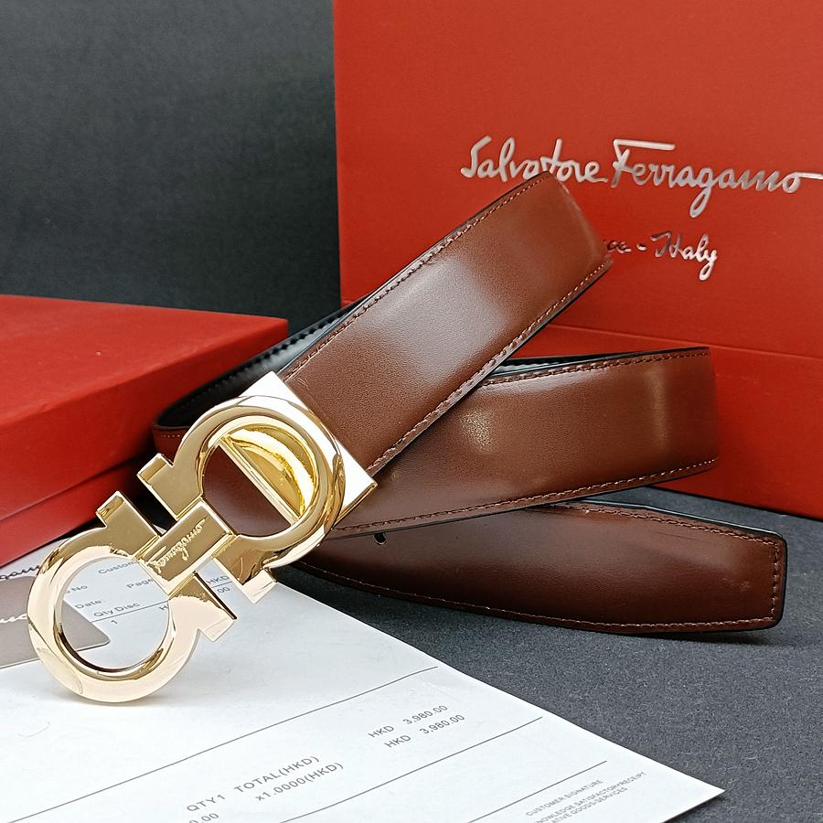 Salvatore Ferragamo Pánský opasek 3,3 cm, luxusní značkový, designový, k obleku, k džínám, formální, značkový