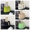Large Capacity Solid Color Shoulder Bag Korean Style Solid Color Vacation Tote Bag Office Worker Tote Lightweight Eco Bag