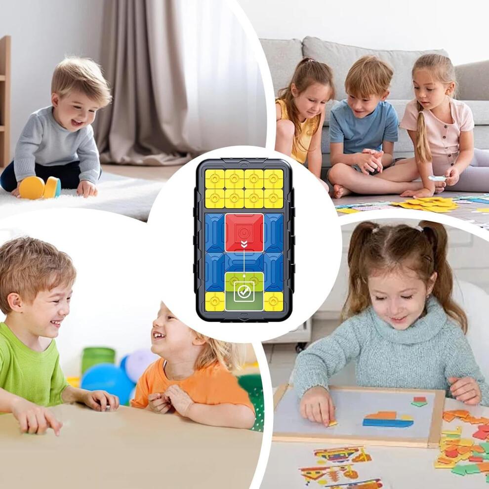 Sliding Puzzle for Kids  500 Level Sensory Toy Memory Game  Magnetic Patience Puzzle Educational Toy Sliding Block Game Travel Outdoor Family Black