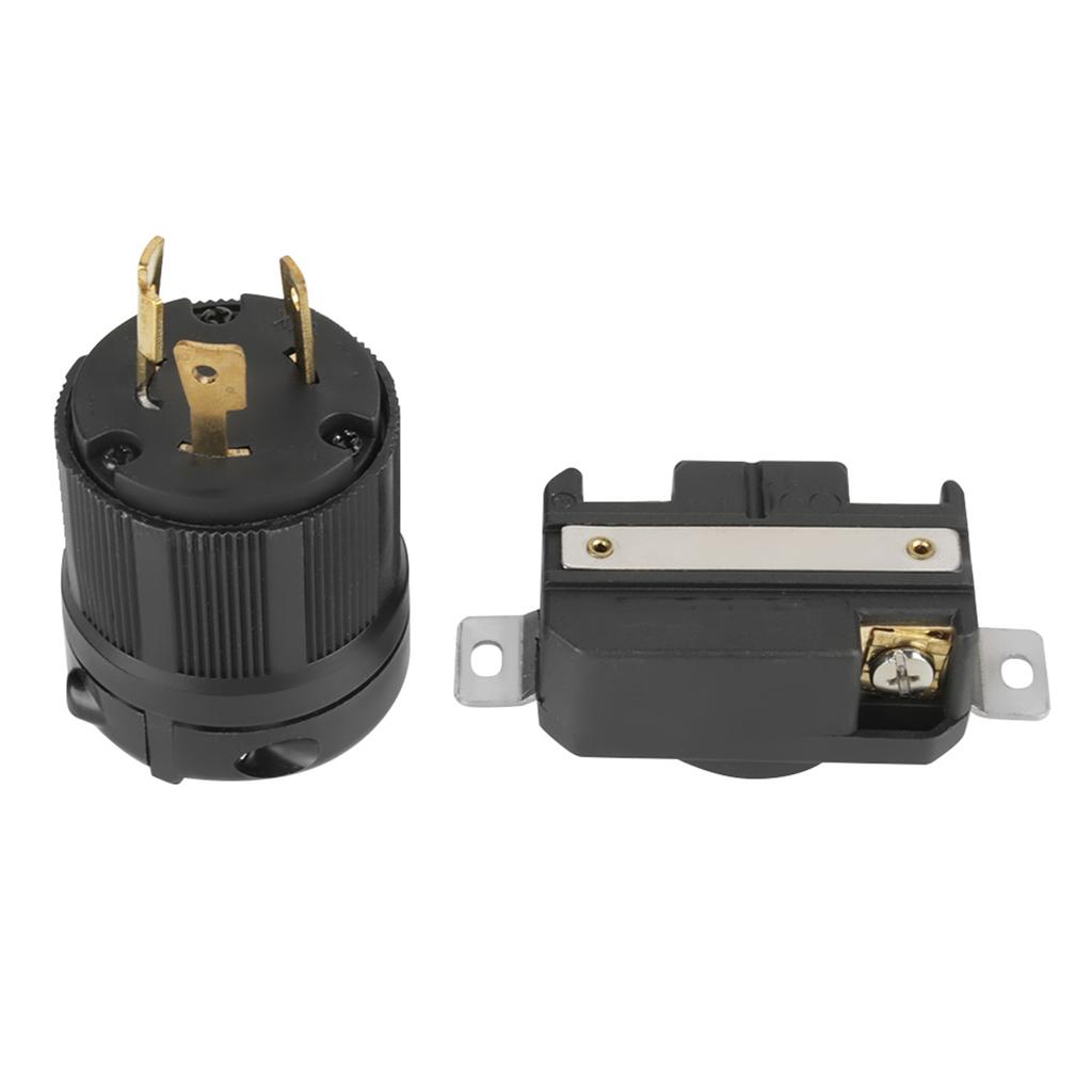 NEMA L6-30P L6-30R 30A  Lock Electrical 3 Pin Plug Receptacle Connector Male & Female  Lock Plug L6-30P Plug
