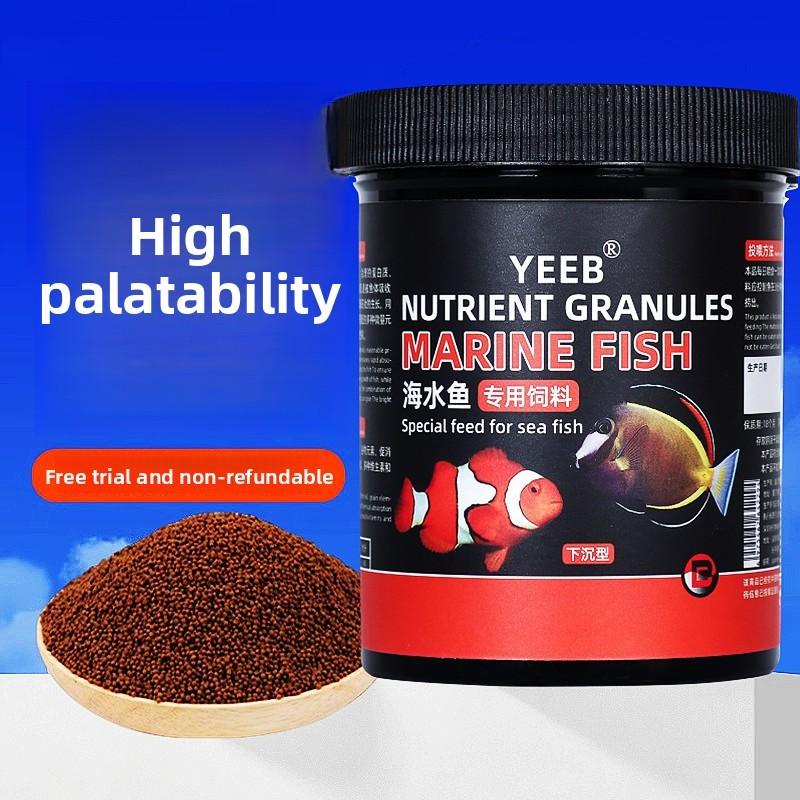 yeeb Saltwater Fish Food - Clownfish & Tang Formula, Marine Protein Blend, 1mm Sinking Pellets