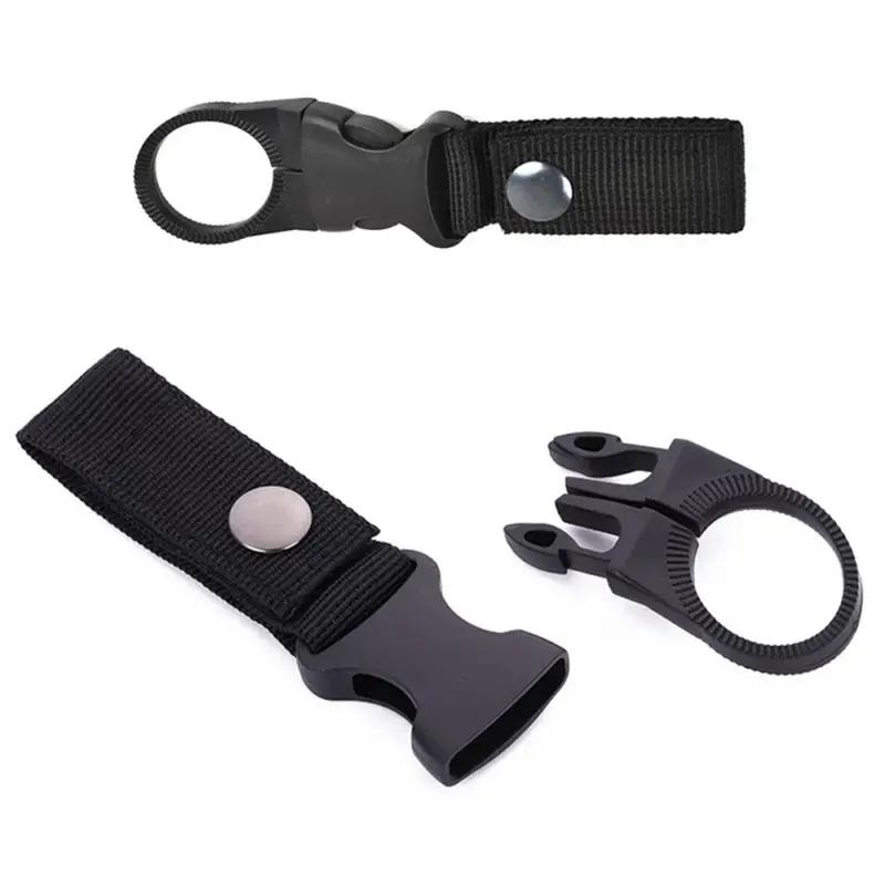 3 Stück Nylon-Wasserflaschenhalter-Clip, universelle Outdoor-Bergsteiger-Schnalle, tragbares, schnell aufhängbares Mineralwasserflaschen-Zubehör