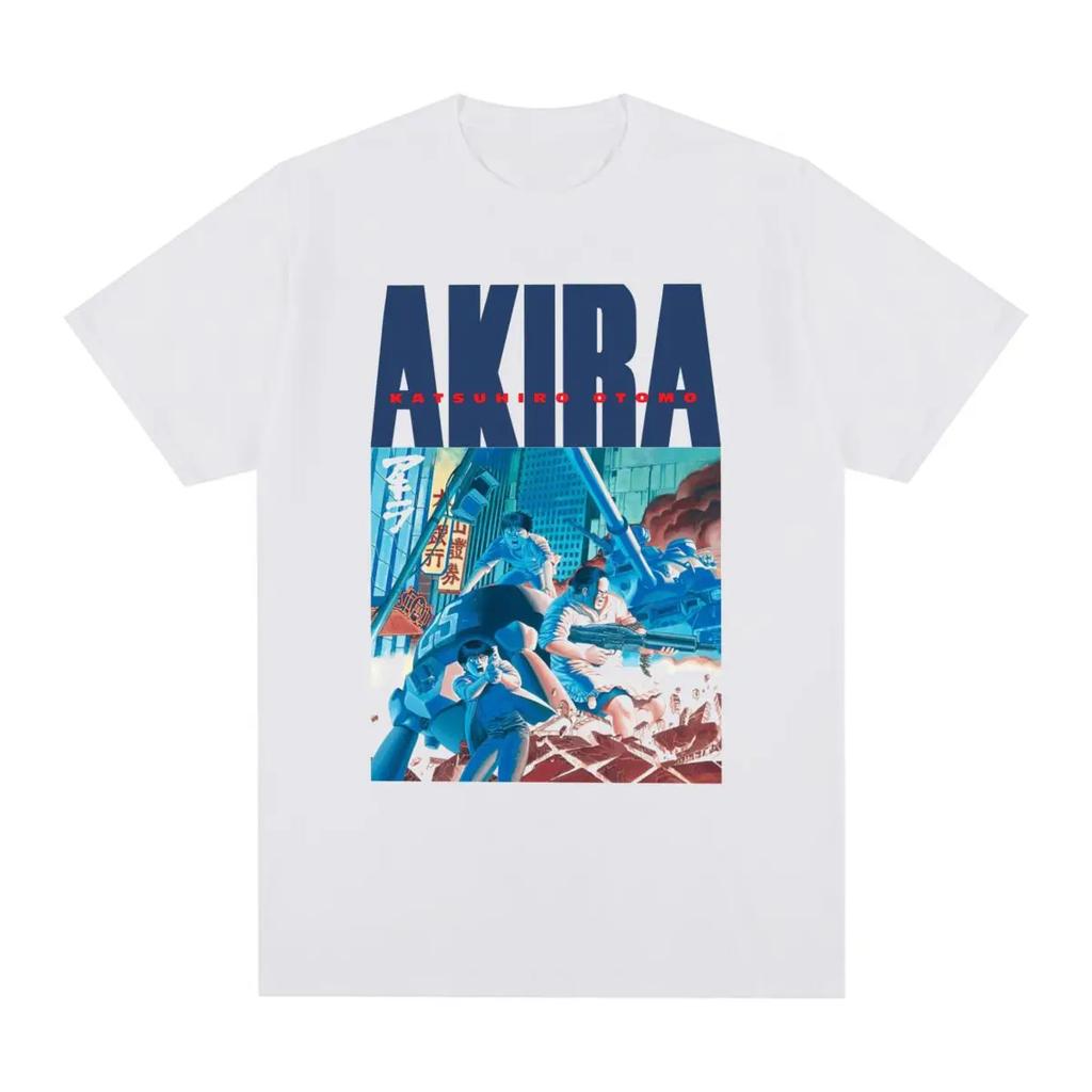 Akira Vintage T-Shirt 1988 Natural Otomo Katsuhiro Manga Tokyo Baumwoll-T-Shirt Neues Tee T-Shirt Tops Unisex