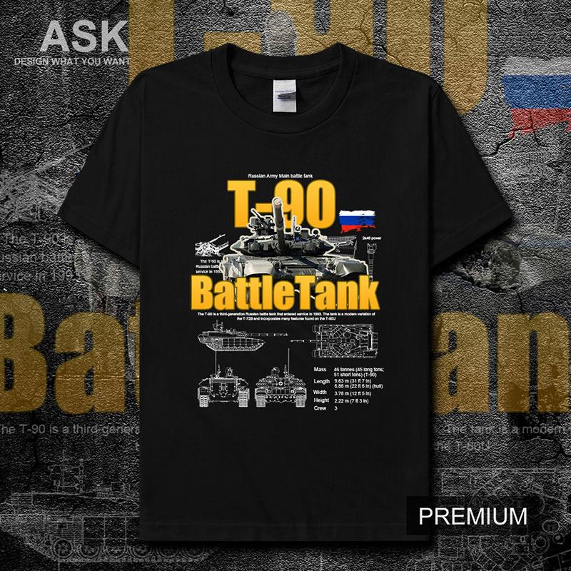 Russian T90 Main Battle Tank Unisexs TShirt Soviet Army Weaponry Cotton Round Neck Short Sleeve T Shirt