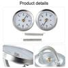 Efficient Temperature Measurement with Stainless Steel Tube Thermometer Set 2 Pack Attaches Quickly to Standard Pipes