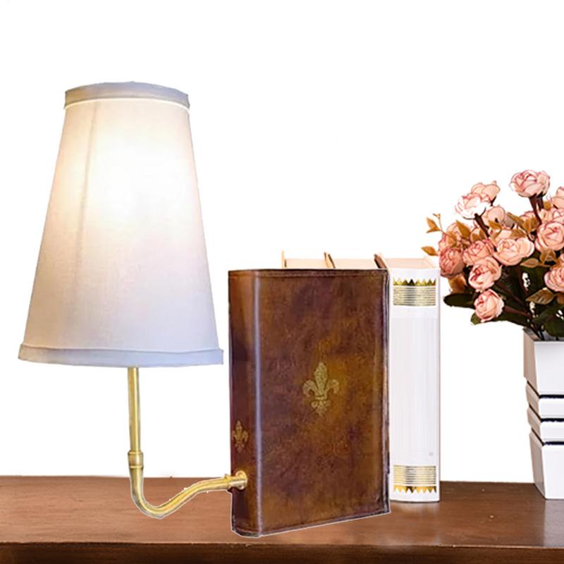 Literaturbuch Lampe Vintage Tischlampe Bücherregal Licht Einzigartige Dekorationsregal Lampe für Wohnzimmer Heimdekor Anhänger