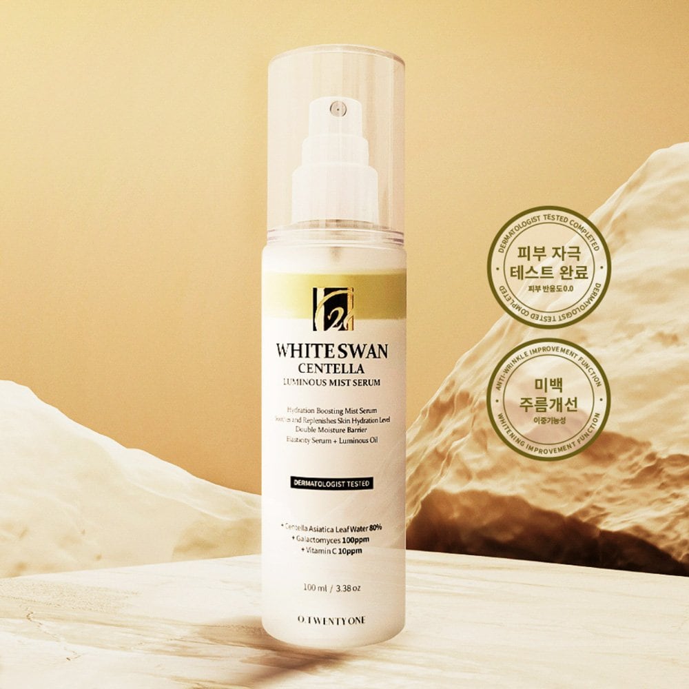 White Swan Centella Luminous Mist Serum 100ml Beruhigend Feuchtigkeitsspendend Elastizität Strahlend