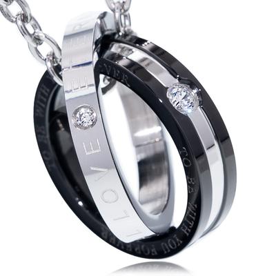 Halskette für Ring Edelstahl Chirurgischer Edelstahl Schwarz [Napist] Herren, Halskette, Anhänger, Stahl, Accessoire, Stahl, Hypoallergen, NPN276,