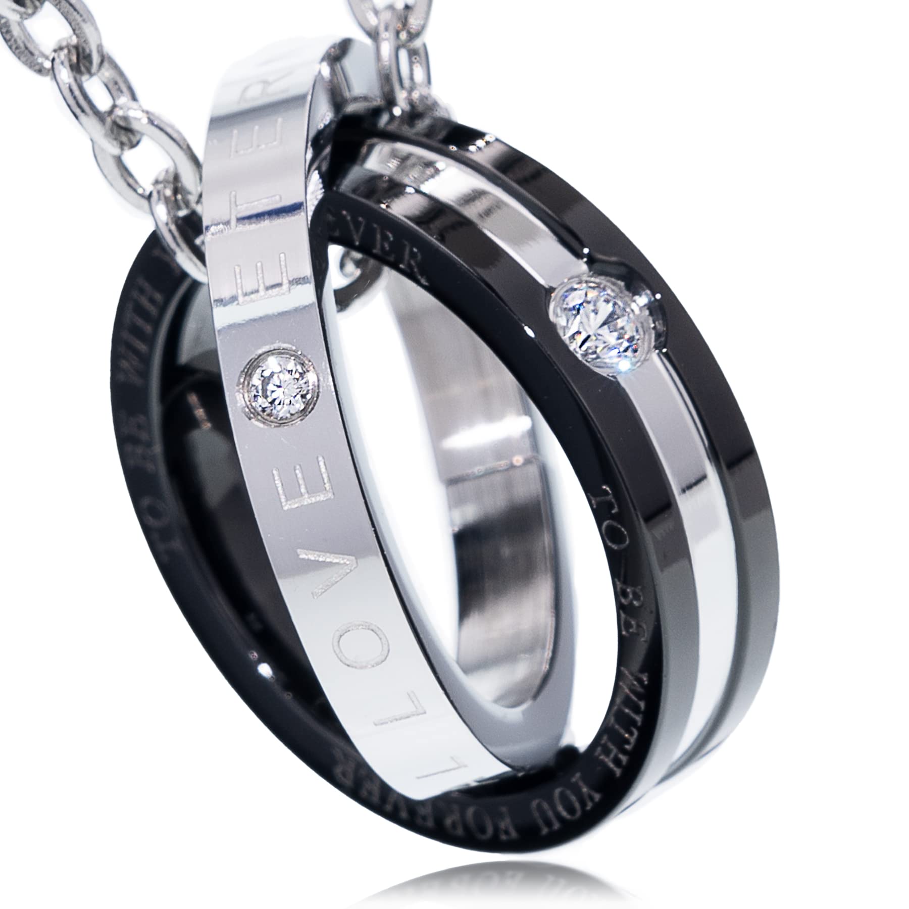 

Necklace Ring Necklace Pendant Stainless Steel Accessory Surgical Stainless Steel Hypoallergenic Metal NPN276 Black [Napist] Men s
