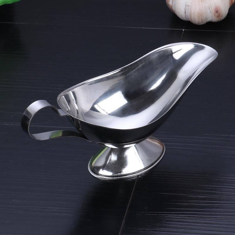 Stainless Steel Gravy and Sauce Boat - Black Pepper Sauce Pot, Non-Magnetic, Hotel Restaurant Supplies.