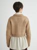 Emi Stand Collar Knit Jacket 13WNJ245033BEGF