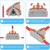 50PCS Lever Wire Connectors, T Shape Out Quick Wire Connectors, Electrical Lever Nuts Wire Connectors Push-in Conductor Terminal Block AWG 28-12