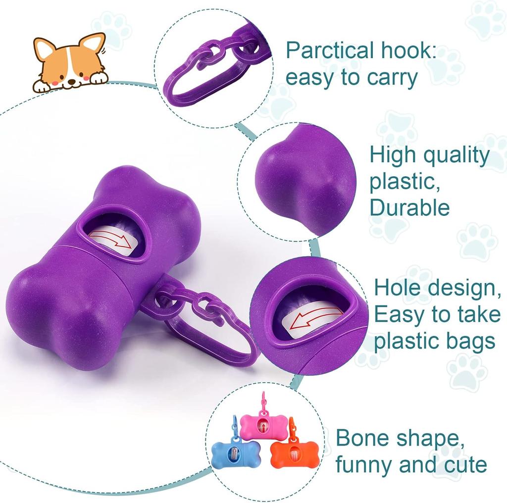 This Bone-shaped Storage Pouch Clips Easily Onto a Leash; It’s Sturdy and Durable, and Easy To Tear Open for Hygiene and Convenience.