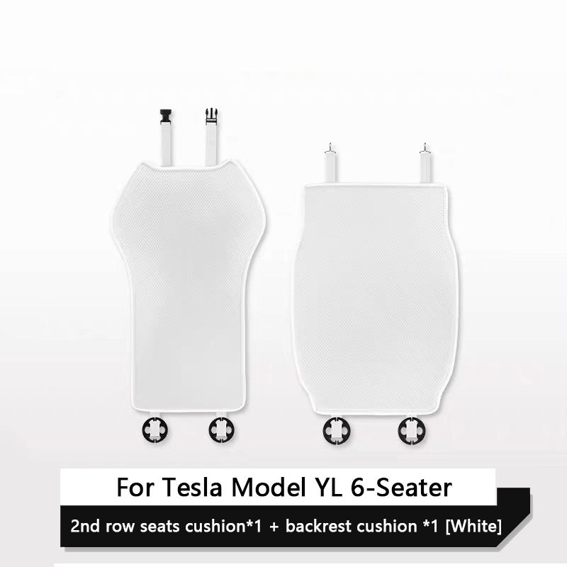 For Tesla Model YL 6-Seater Car Ice Silk Seat Cover Cushion Breathable Comfortable Seat Protector Pad Car Interior Accessories