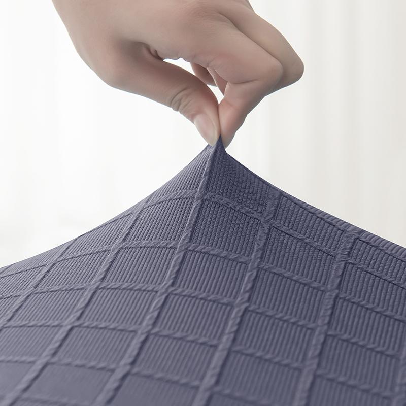 Rhombus Jacquard Stretch Chair Furniture Cover Elastic Solid Hued Chair Covers For Dining Room Kitchen Anti -Dirty Anti -Scratch Chair Seat Case