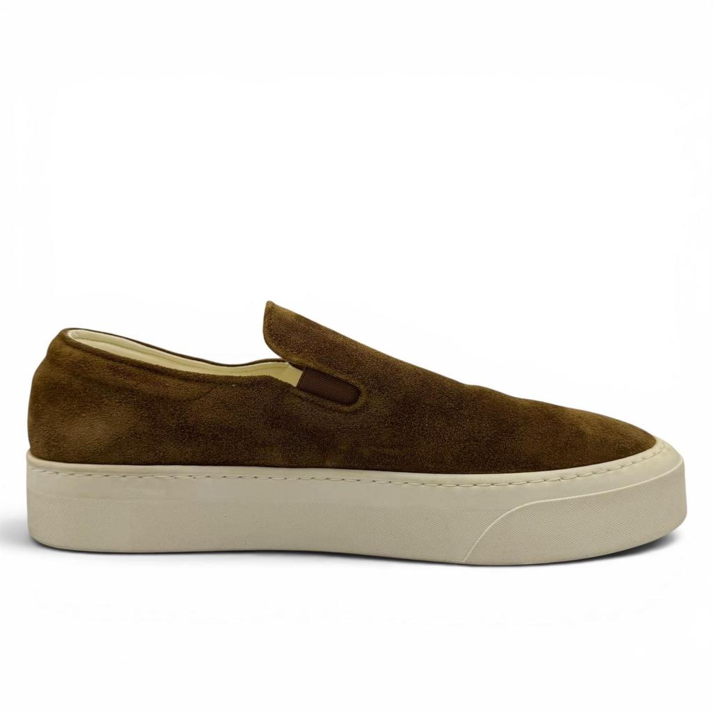 Great THE ROW Slip-on Marie H Low cut sneakers Brown Suede leather Women 39 Used