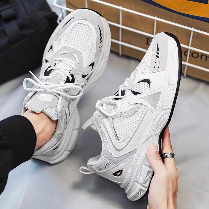 Autumn Men's Shoes New Breathable Mesh Shoes Men's Trendy Versatile Platform Sports Shoes Casual Running Shoes